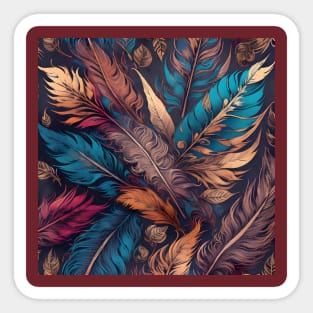 Boho-inspired feather pattern v2 Sticker